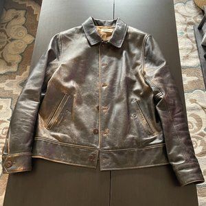 Taylor Stitch Cuyama Jacket in Cola Leather (40)